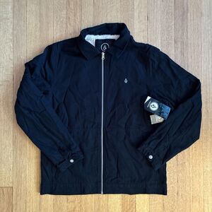 Volcom Palm Drive Black Men Medium Sherpa Fleece Lined Canvas Skater Y2K New